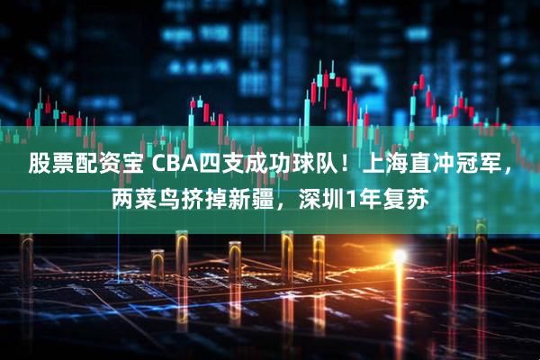 股票配资宝 CBA四支成功球队！上海直冲冠军，两菜鸟挤掉新疆，深圳1年复苏